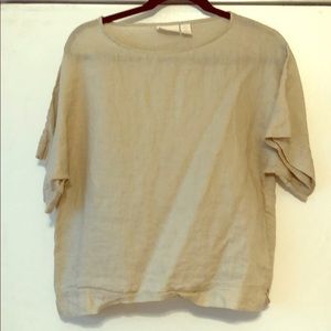 Chico’s cream linen shirt